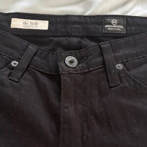 AG Adriano Goldschmied THE STILT cigarette leg women’s black Jeans